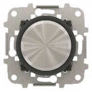 Светорегулятор универсальный поворотный 60 - 500 Вт  АВВ SKY Moon, кольцо черное стекло (8660 CN)