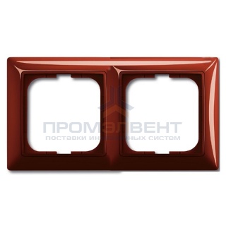 Рамка 2-постовая ABB Basic 55, цвет foyer-красный (2512-97)