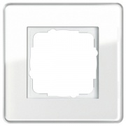 Рамка 1-ая Gira Esprit Glass C Белое стекло