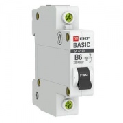 Автоматический выключатель EKF Basic ВА 47-29 1P 6А (B) 4,5кА (автомат электрический)