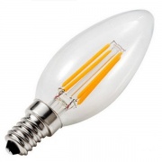 Лампа филаментная светодиодная свеча Osram LED SCL B 75 6W/840 230V CL E14 800lm Filament
