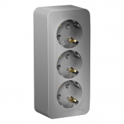 Розетка 3-ая с заземлением без шторок Blanca Schneider Electric 16А 250В алюминий изол.пластина