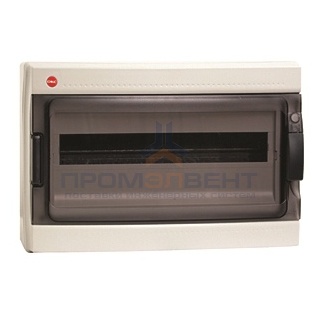 Щиток настенный DKC на 18 модулей IP65 серый с прозрачной дверцей